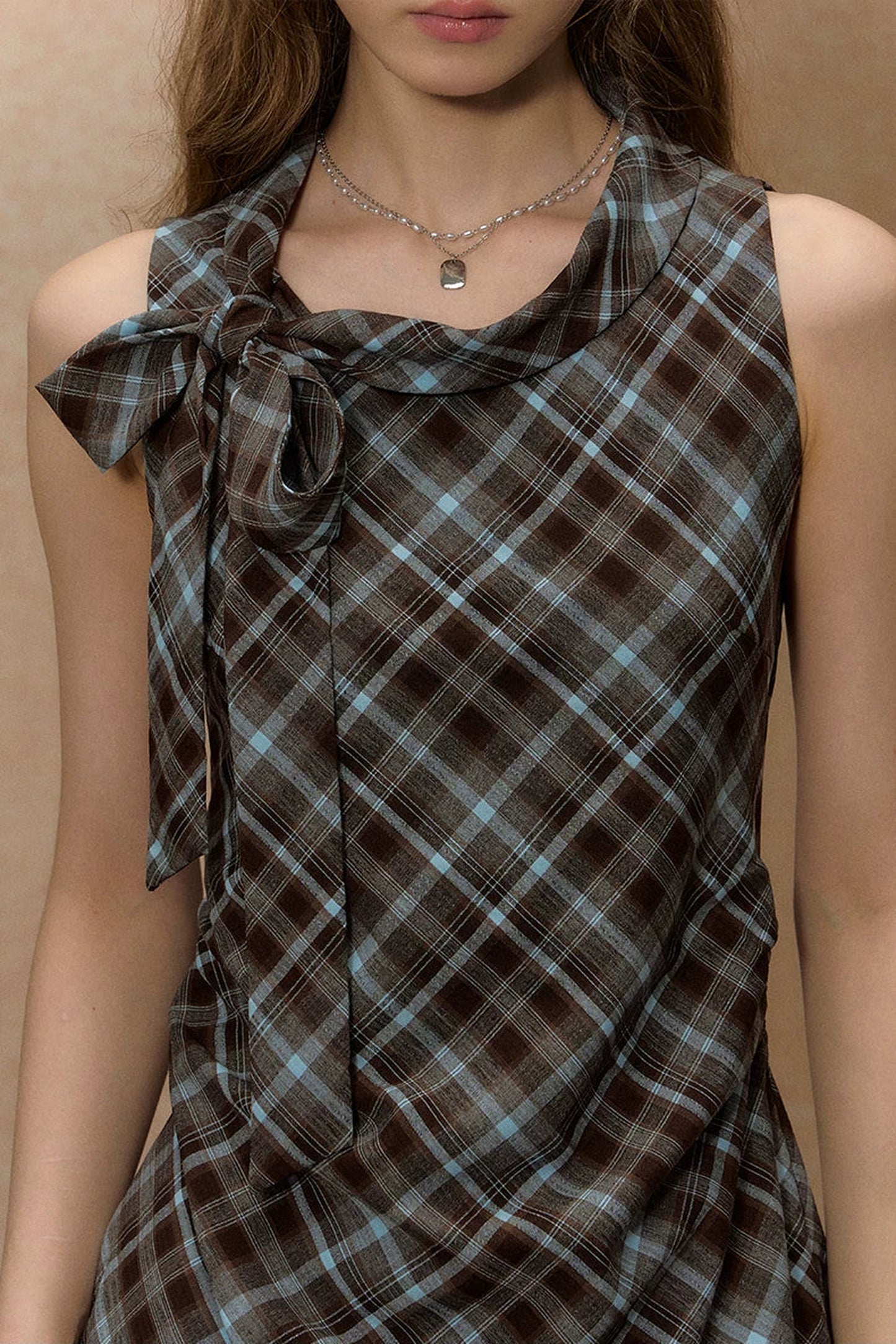 Starry Night Plaid Dress