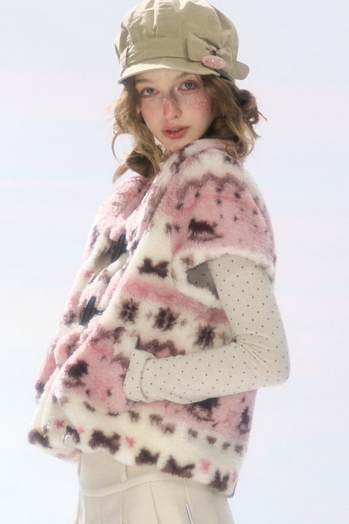 Pink Sherpa Duffle Jacket