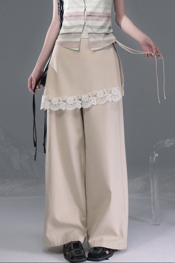 Sunset Dune Lyocell Detachable Flap Wide-Leg Pants
