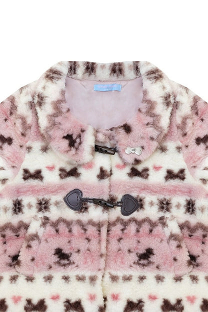 Pink Sherpa Duffle Jacket