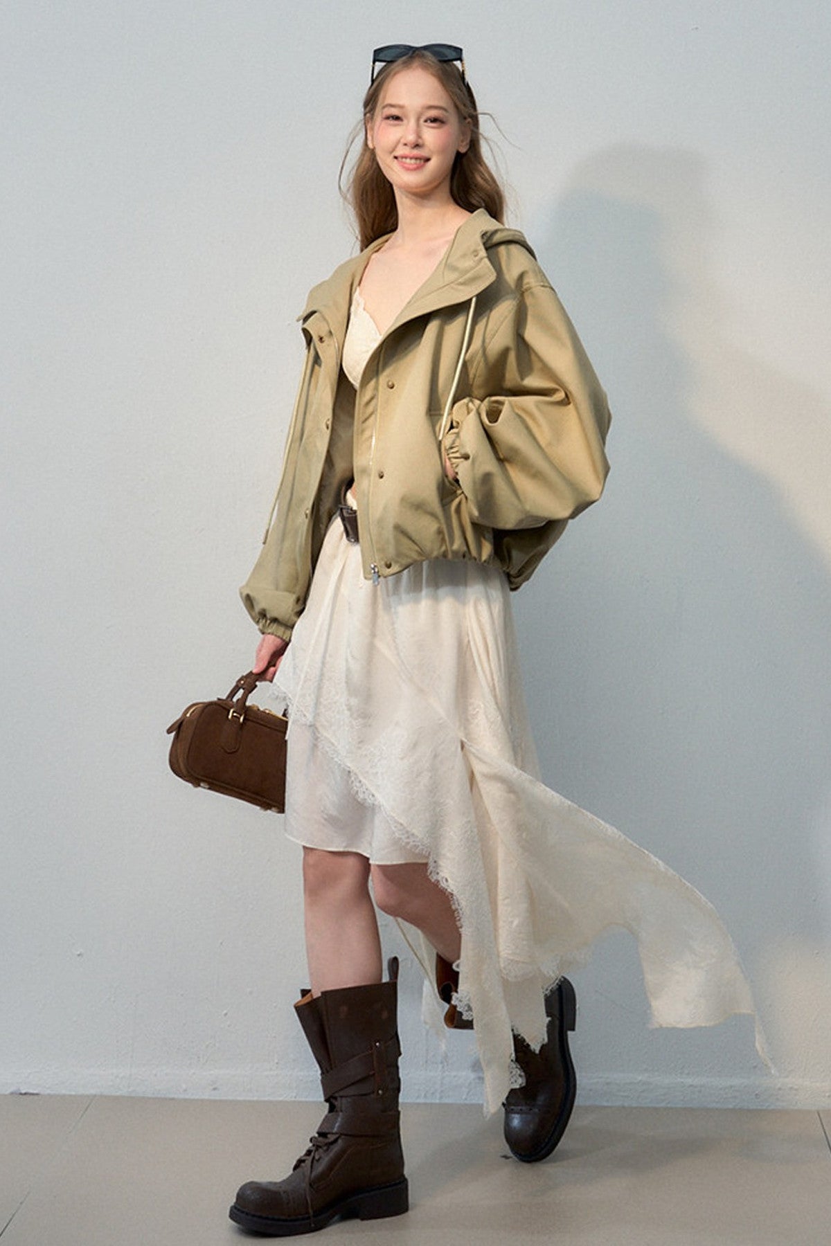 Loose Hooded Short Jacket