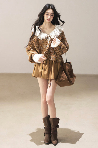 Multicolor Chunky Knit Cardigan
