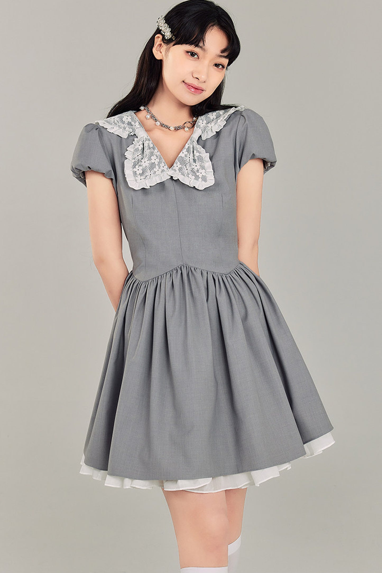 Bowknot Doll Collar Dress