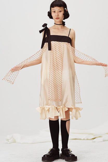 Fragmented Bowknot Strap Dress