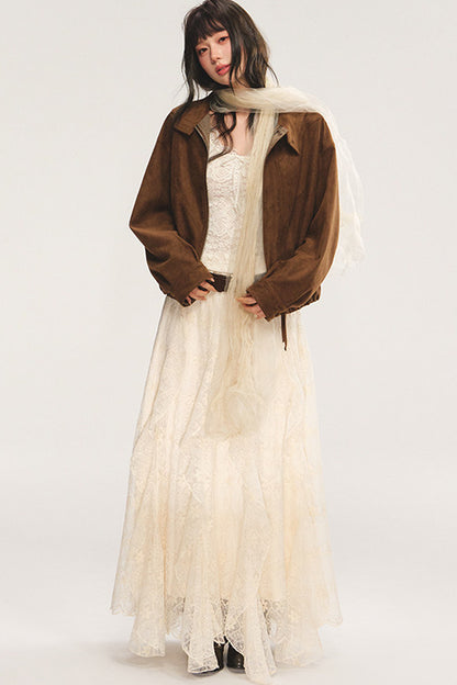 Loose Retro Suede Jacket