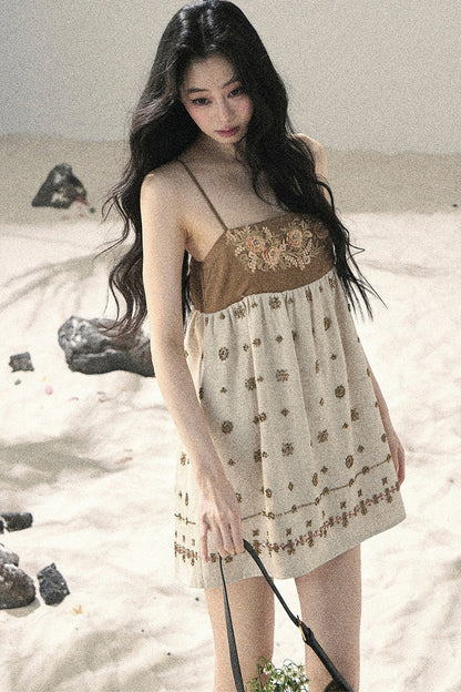 French Floral Babydoll Dress