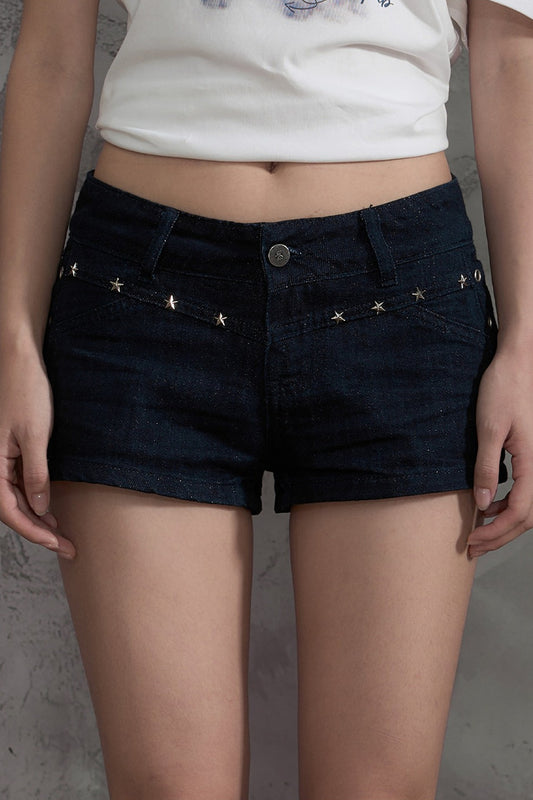 Star Studded Denim Shorts