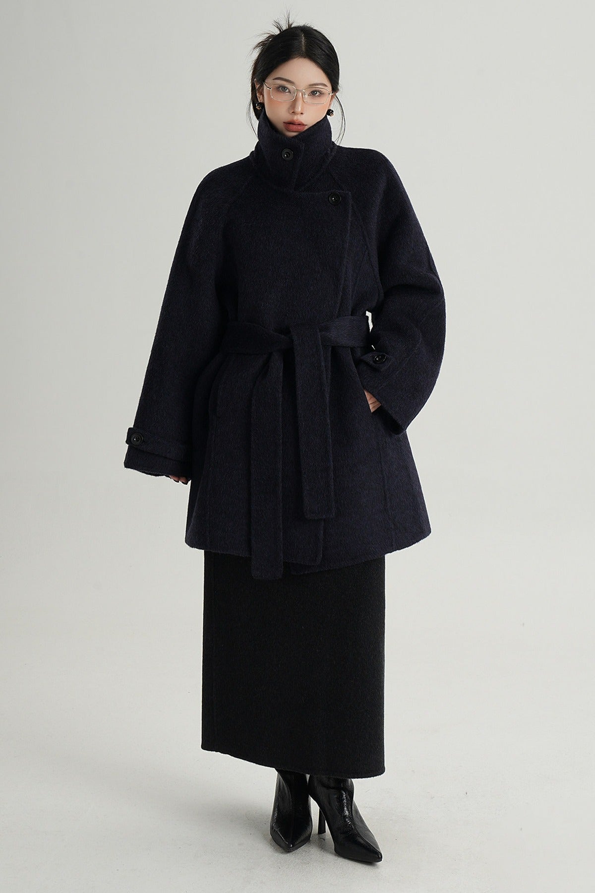Mid-Length Double-Sided Wool Coat