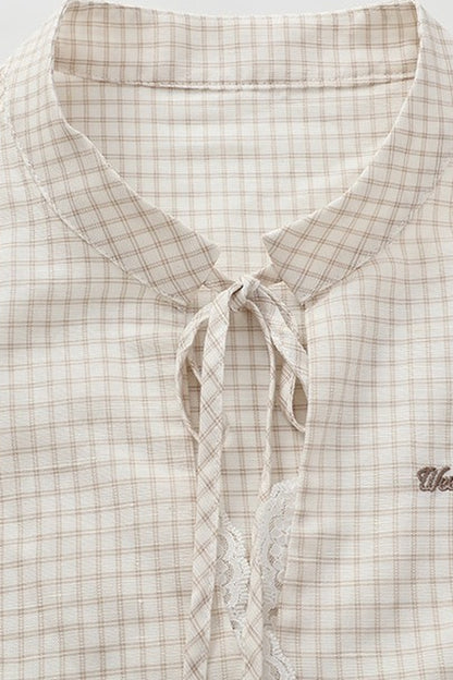 Preppy Puff-Sleeve Blouse