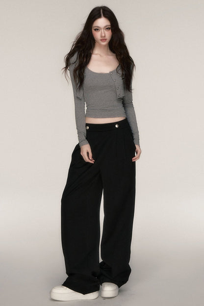Long-Sleeved Top and Camisole Set