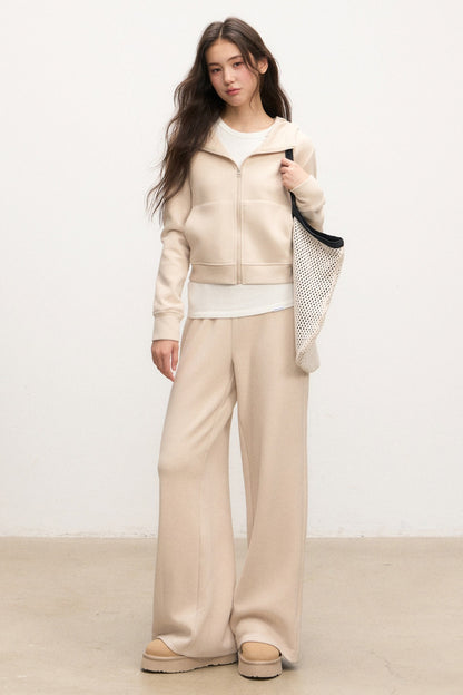Zip Sweatshirt Jacket and Pants Set-Up