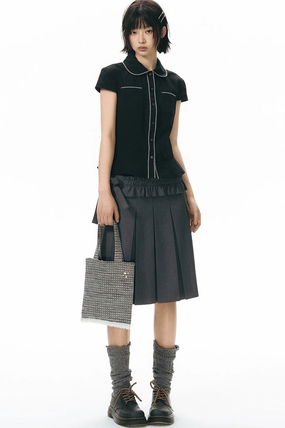 Retro Beaded Striped Envelope Bag