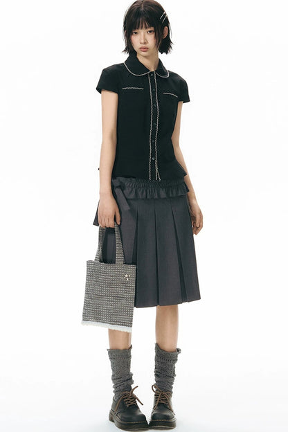 Retro Beaded Striped Envelope Bag