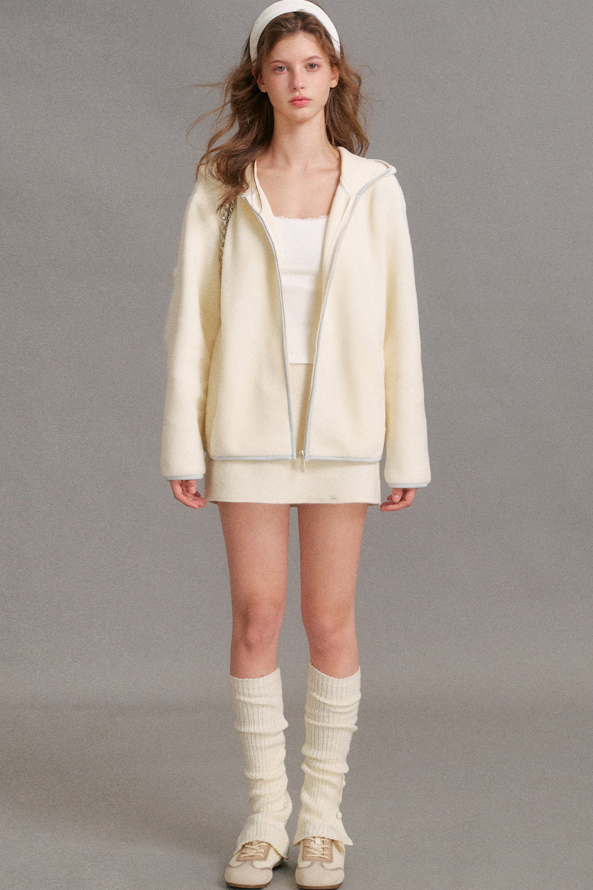 Color-Blocked Loose Hooded Jacket