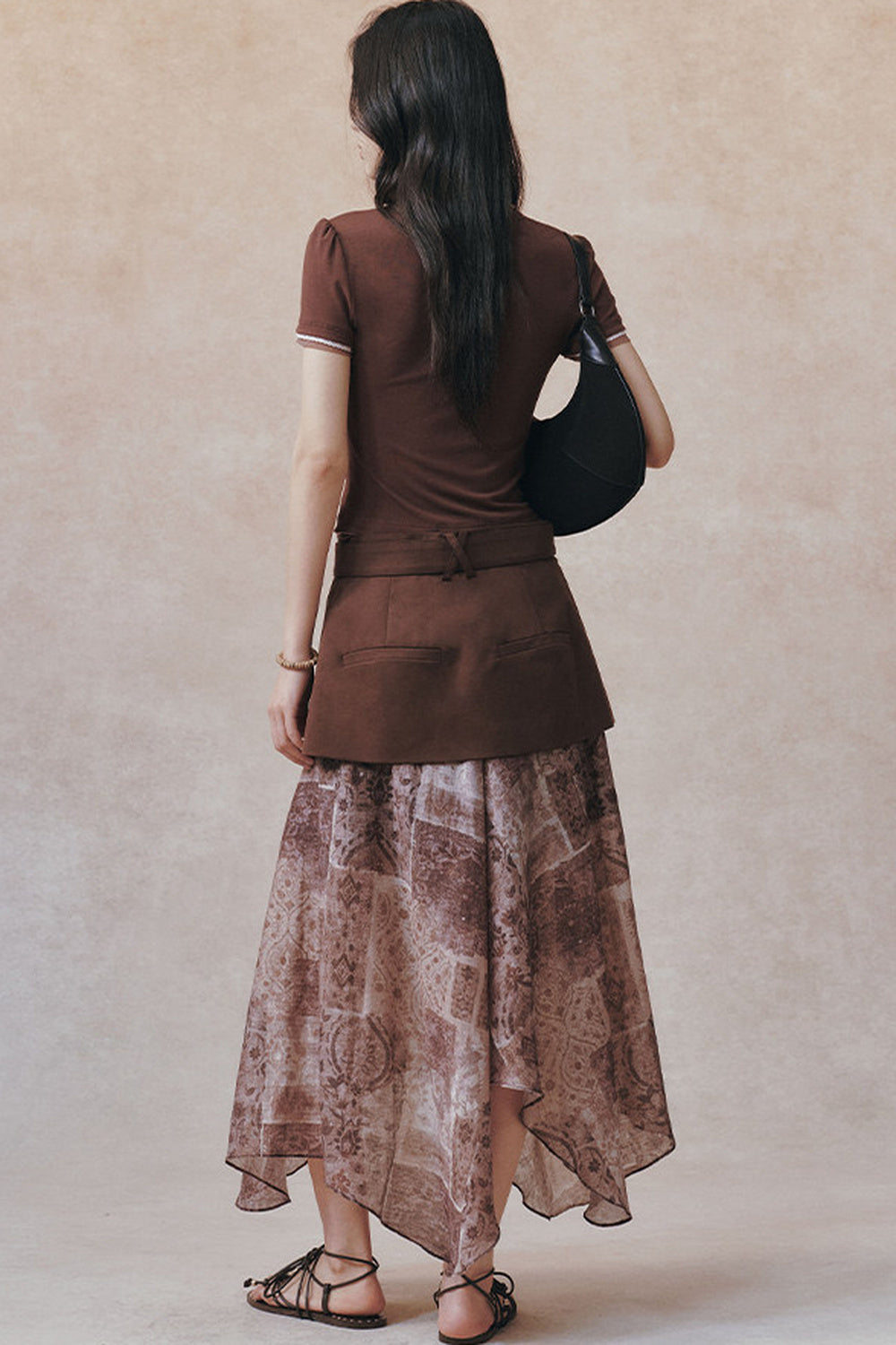 Tencel Detachable Panel A-Line Skirt