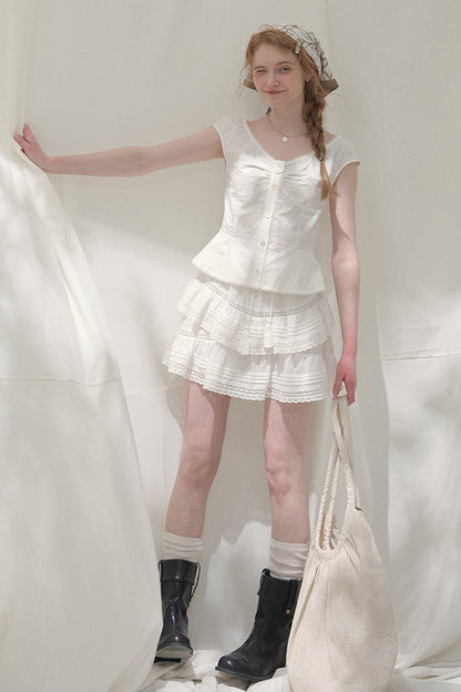 Camellia Moonlight Lace Blouse