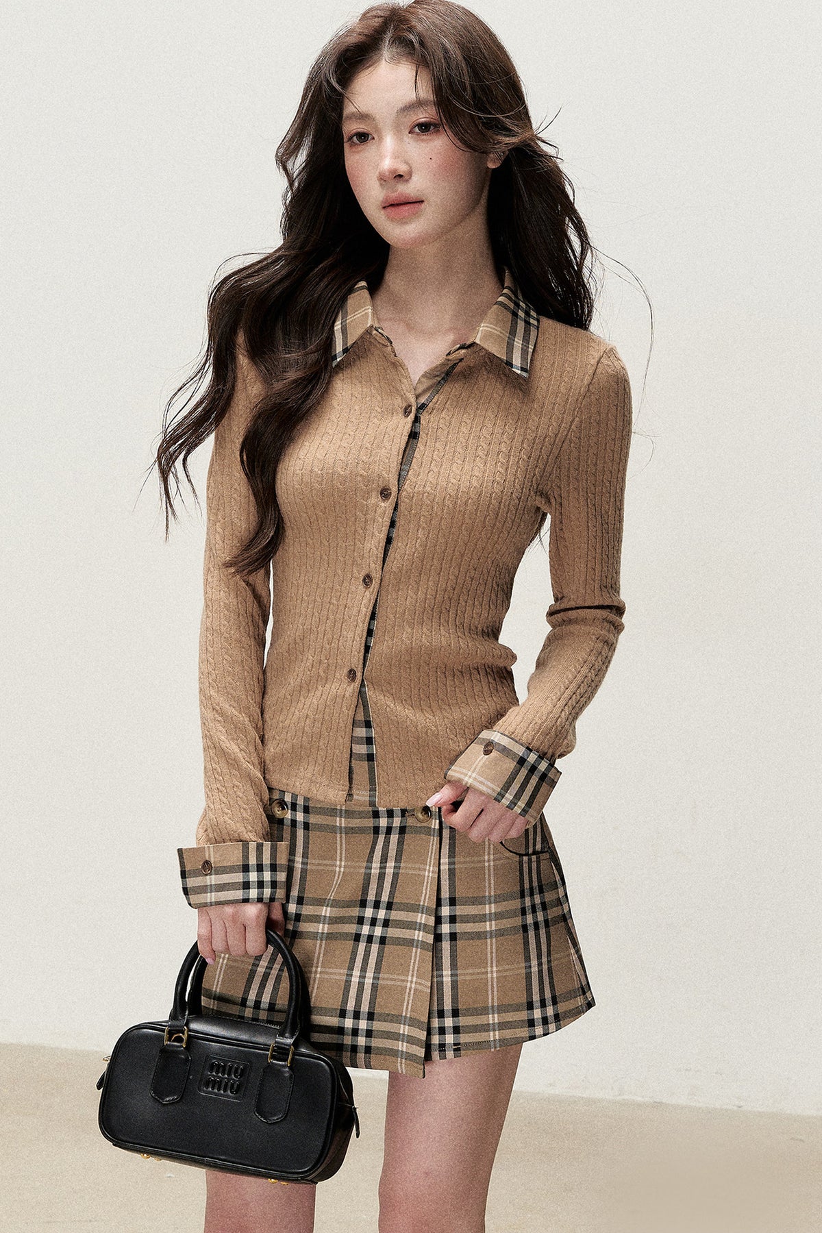 Knitted Cardigan and Skirt Set-Up