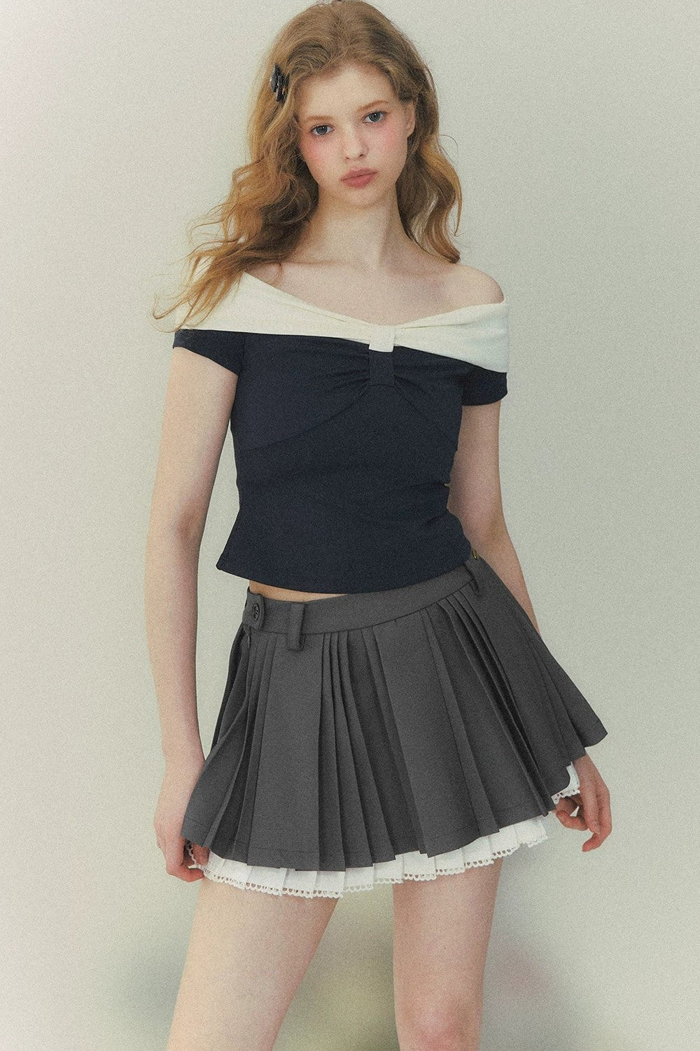 Retro Knit Short Sleeve Top