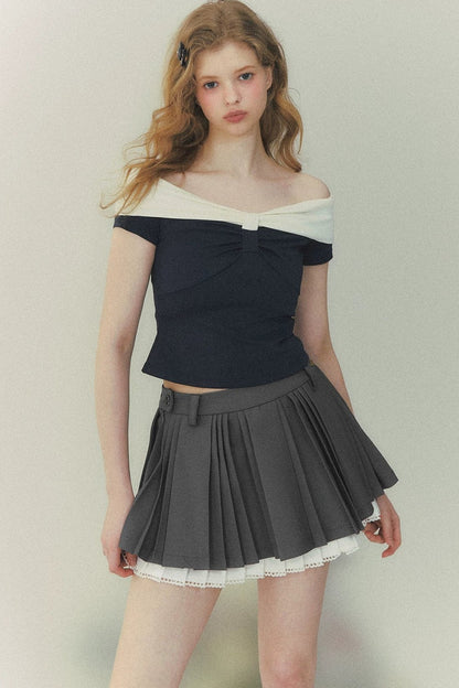 Retro Knit Short Sleeve Top