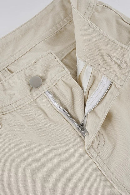 Low-Waist Flared Long Pants