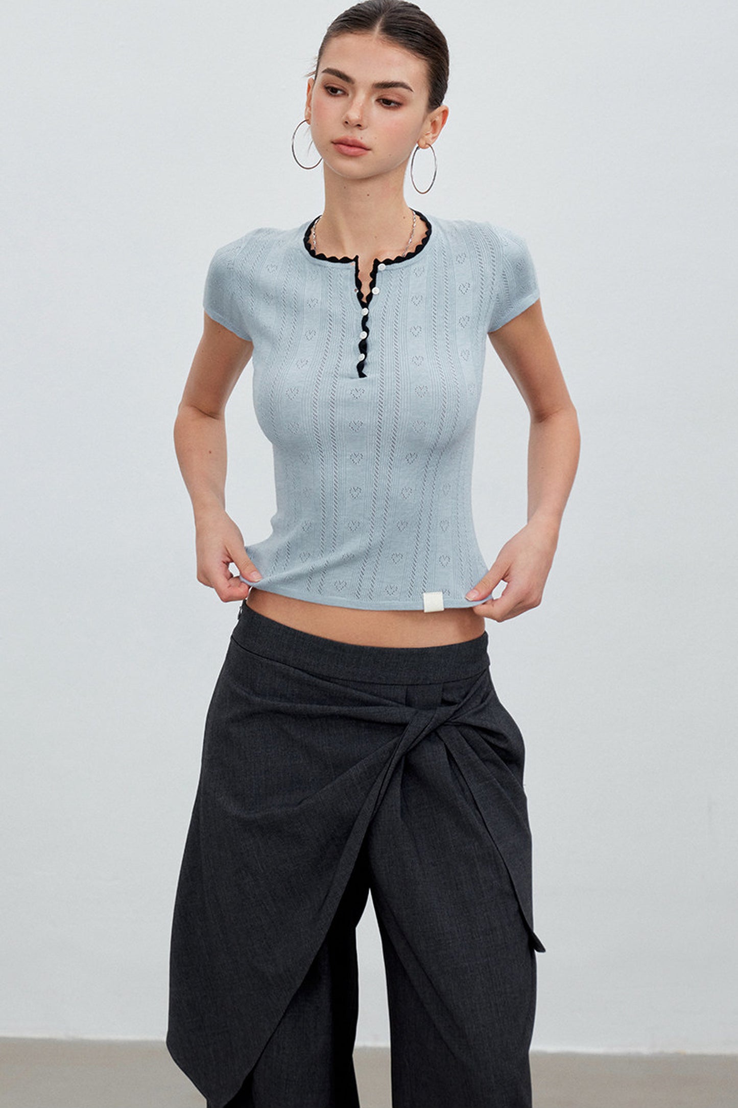 Heartbeat Ruffled Henley Top