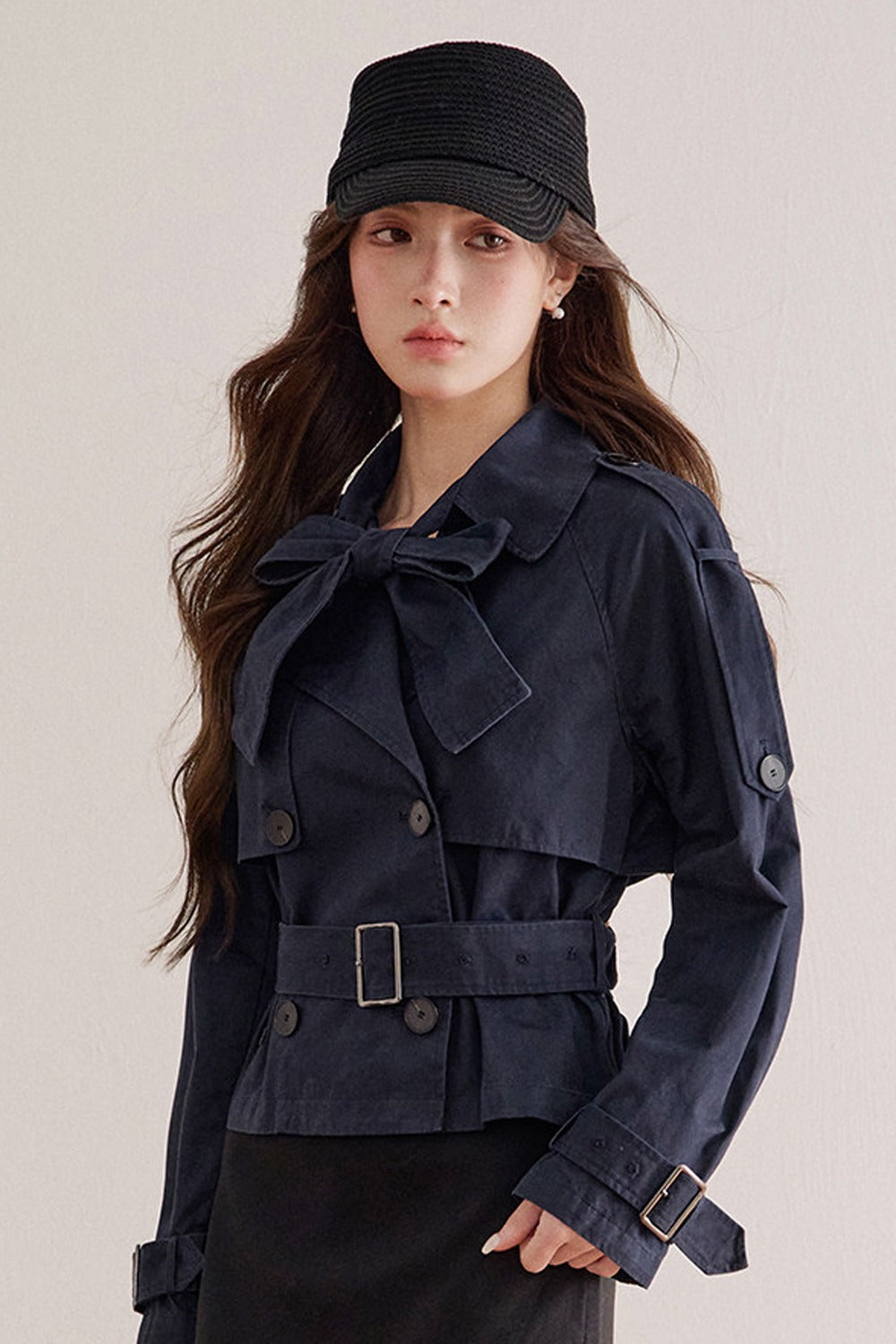 Cotton Double-Breasted Trench Coat