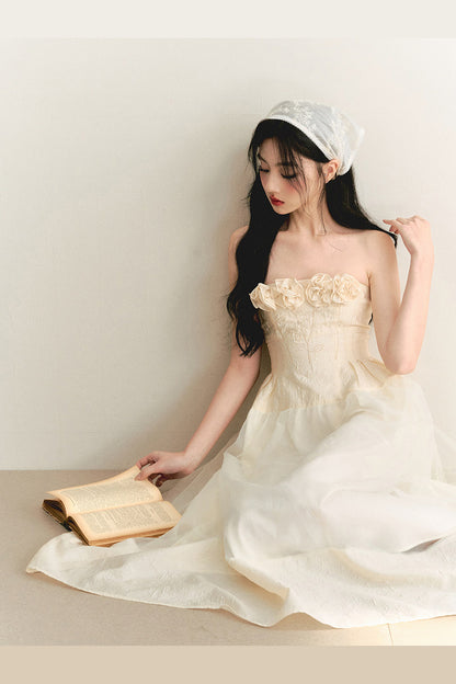 Robe bustier florale faite main
