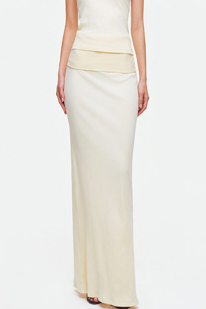 Knit Halter Top and Long Skirt Set-Up