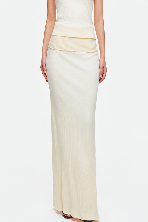 Knit Halter Top and Long Skirt Set-Up