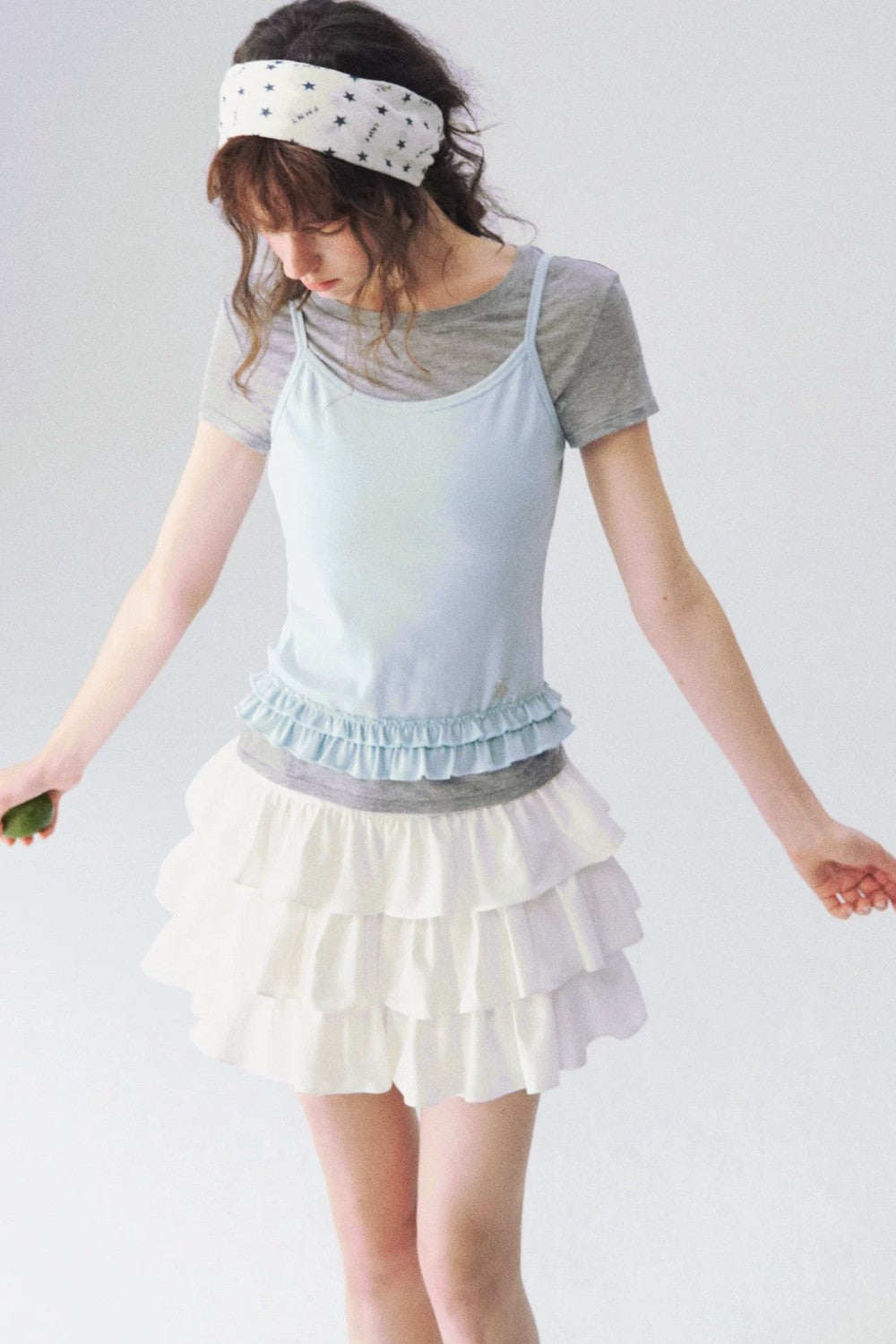 Ruffled Layered Two-Piece Top