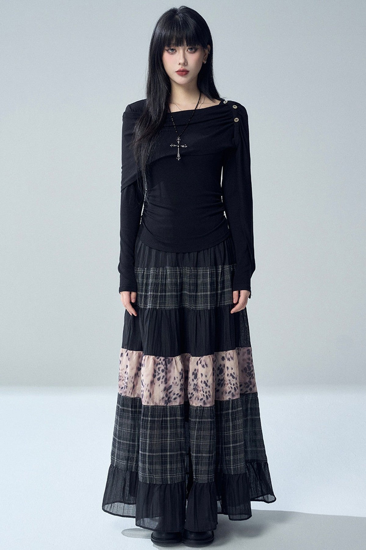 Long Sleeve Cape Shawl Top