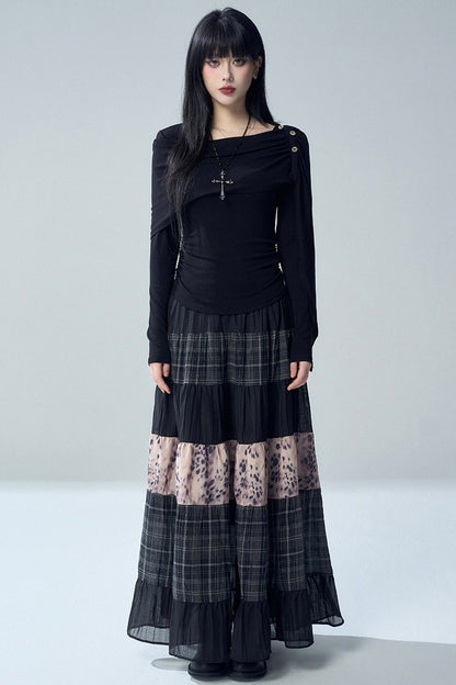 Long Sleeve Cape Shawl Top