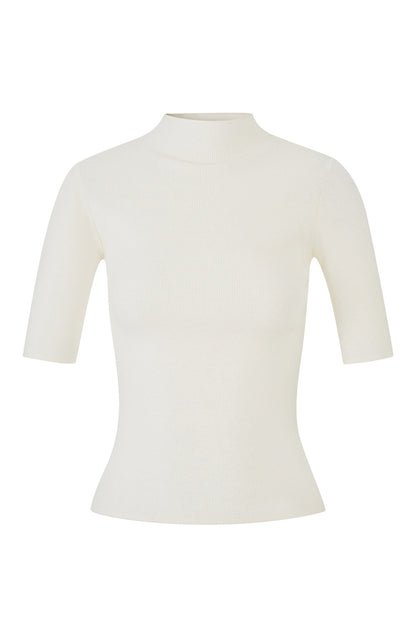 Wool Blend Half-Sleeve Base Layer Top