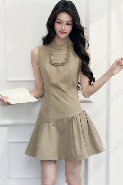 Retro Metal Double-Breasted Napoleon Jacket and Dress Set-Up
