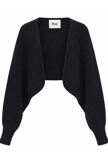 Knitted Cardigan and Tube Top and Lantern Pants Set-Up