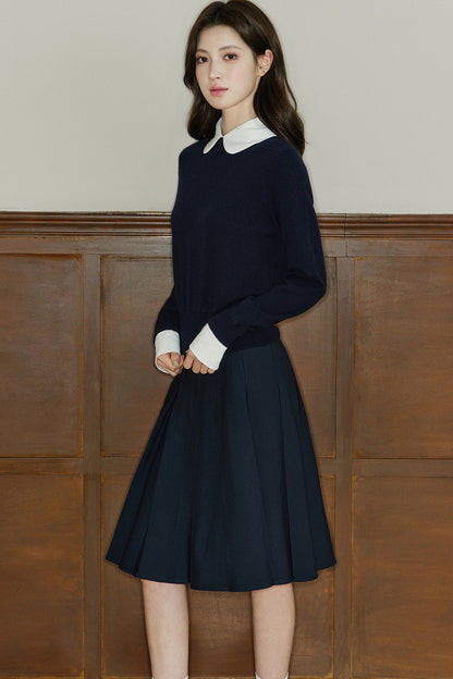 A-Line Pleated Skirt