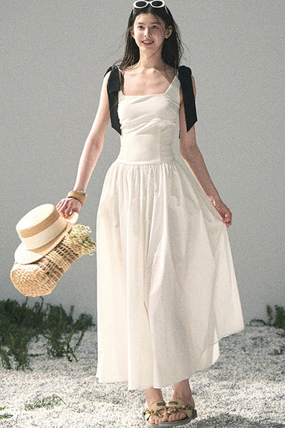 Vestido de tirantes de estilo francés