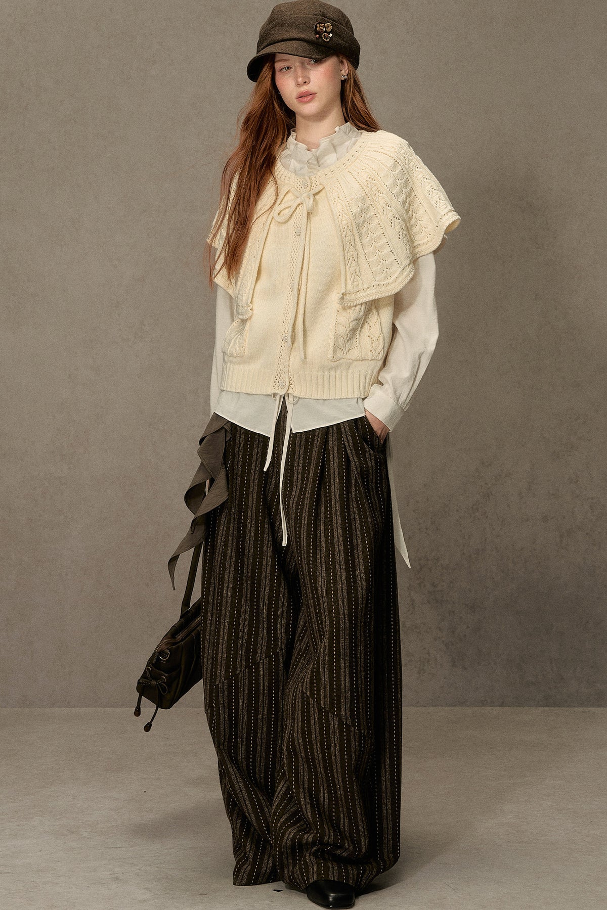 Cable Knit Cape Sweater