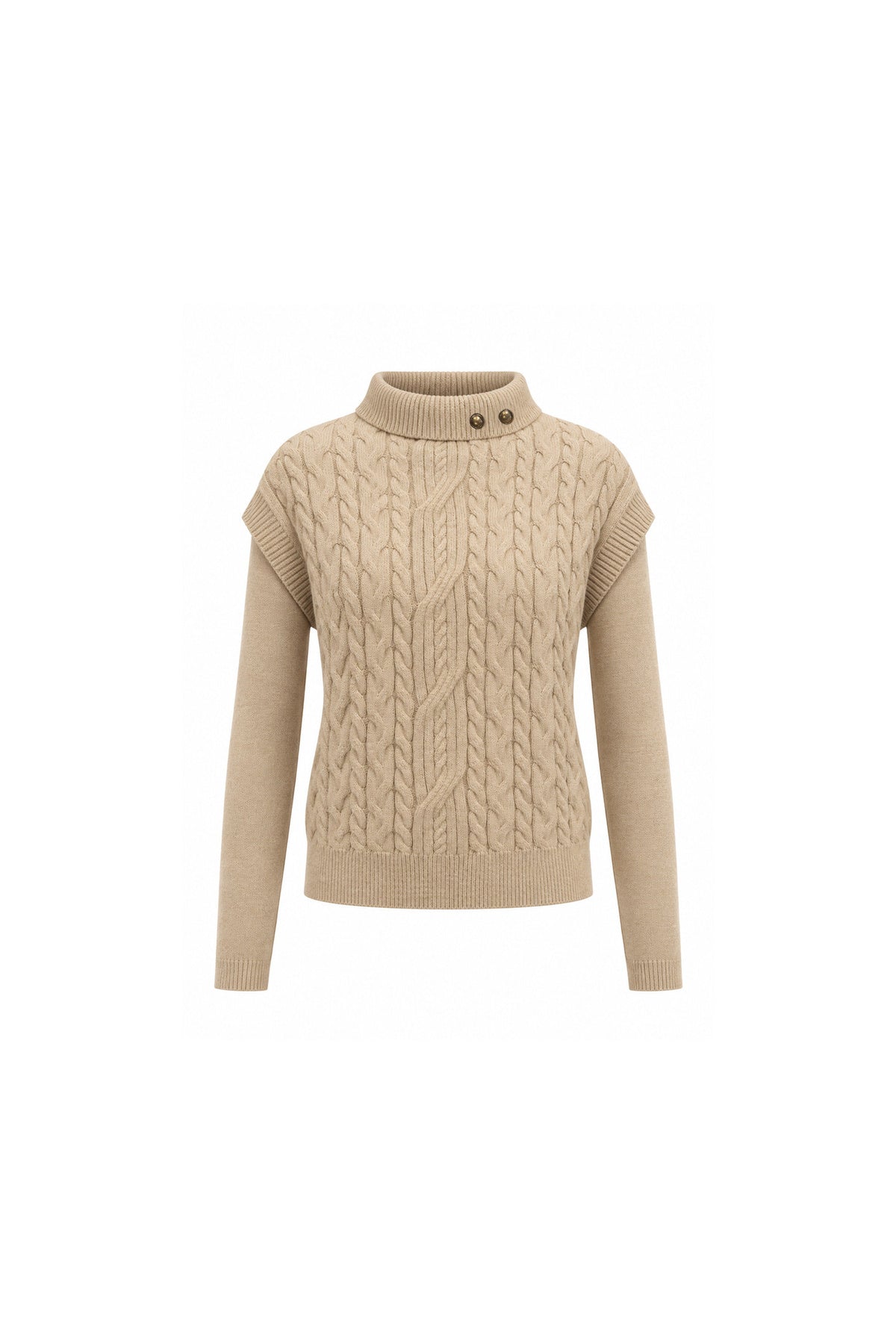 Layered-Look Knit Top and Skirt Set-Up