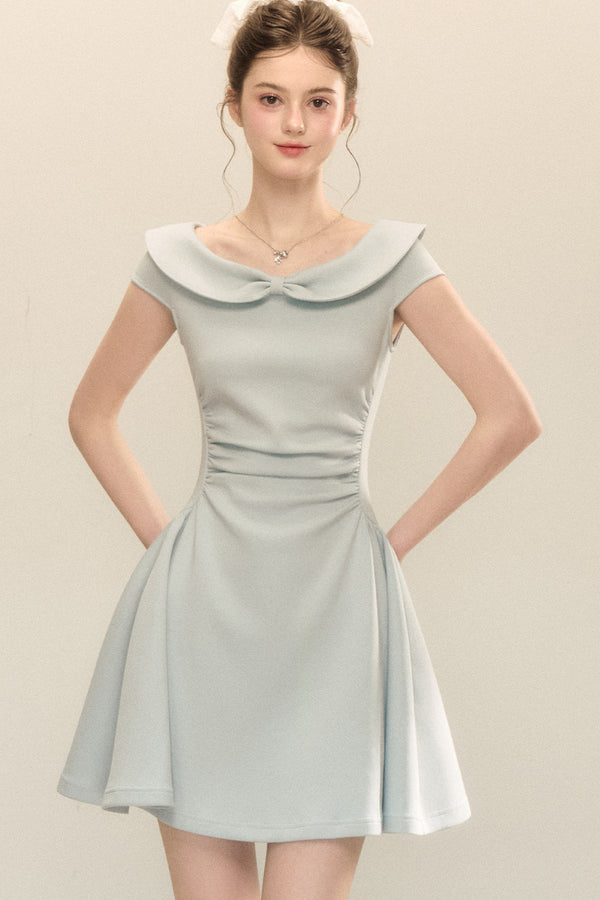 Air Layer Doll Collar Pleated Puffy Dress