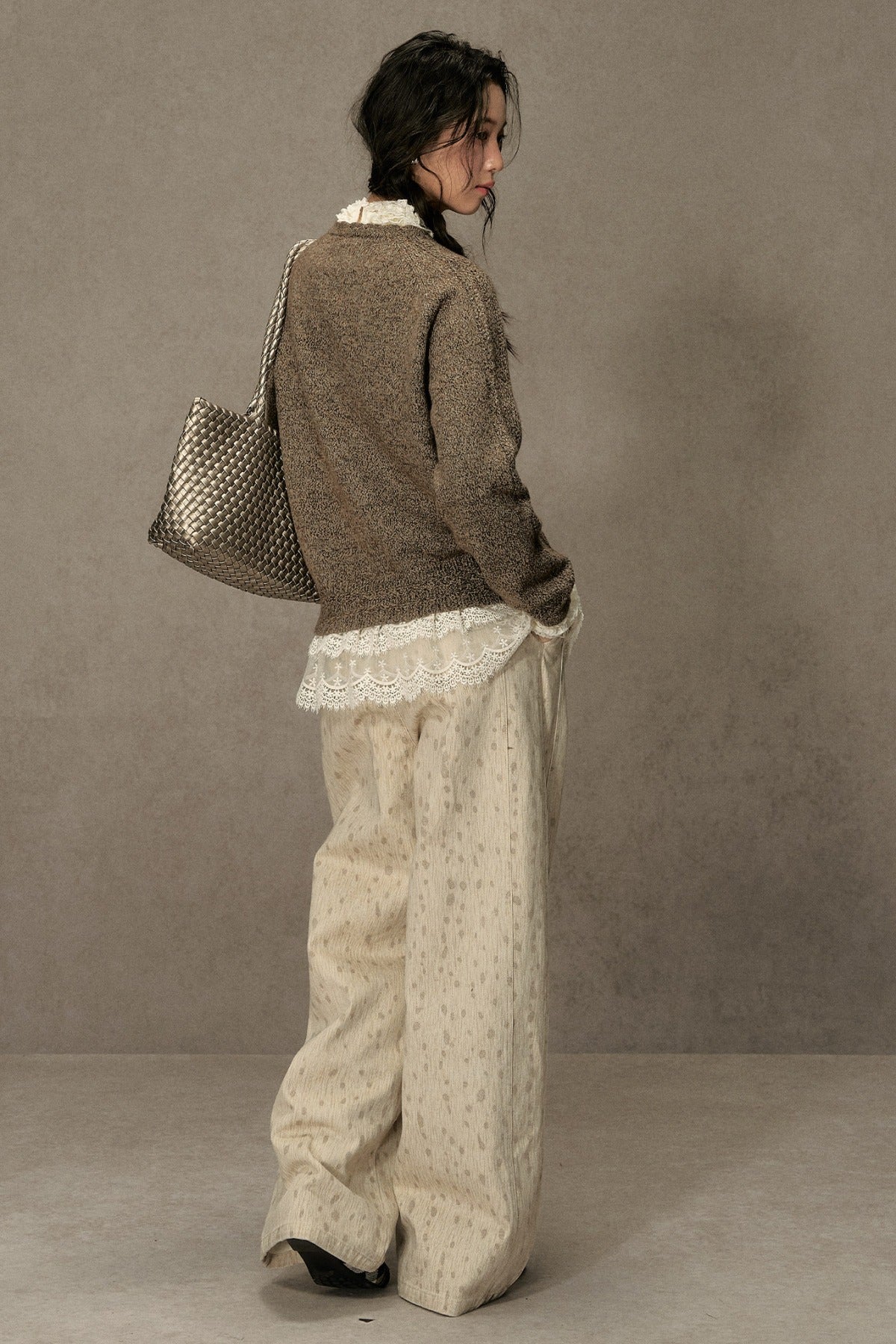 Deer Jacquard Pullover Sweater