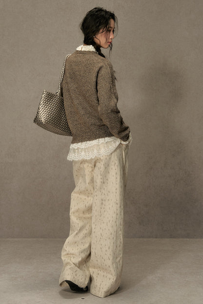 Deer Jacquard Pullover Sweater