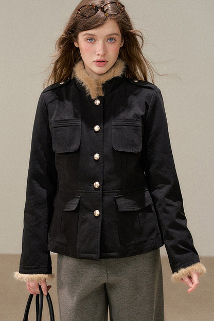 Stand-Collar Cotton Jacket