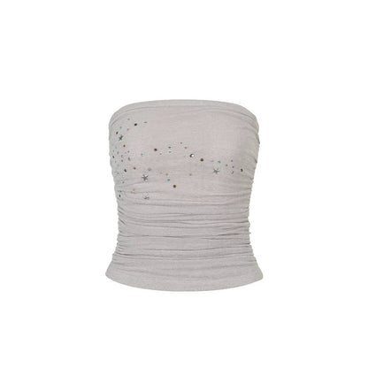 Star Beaded Pleated Bustier