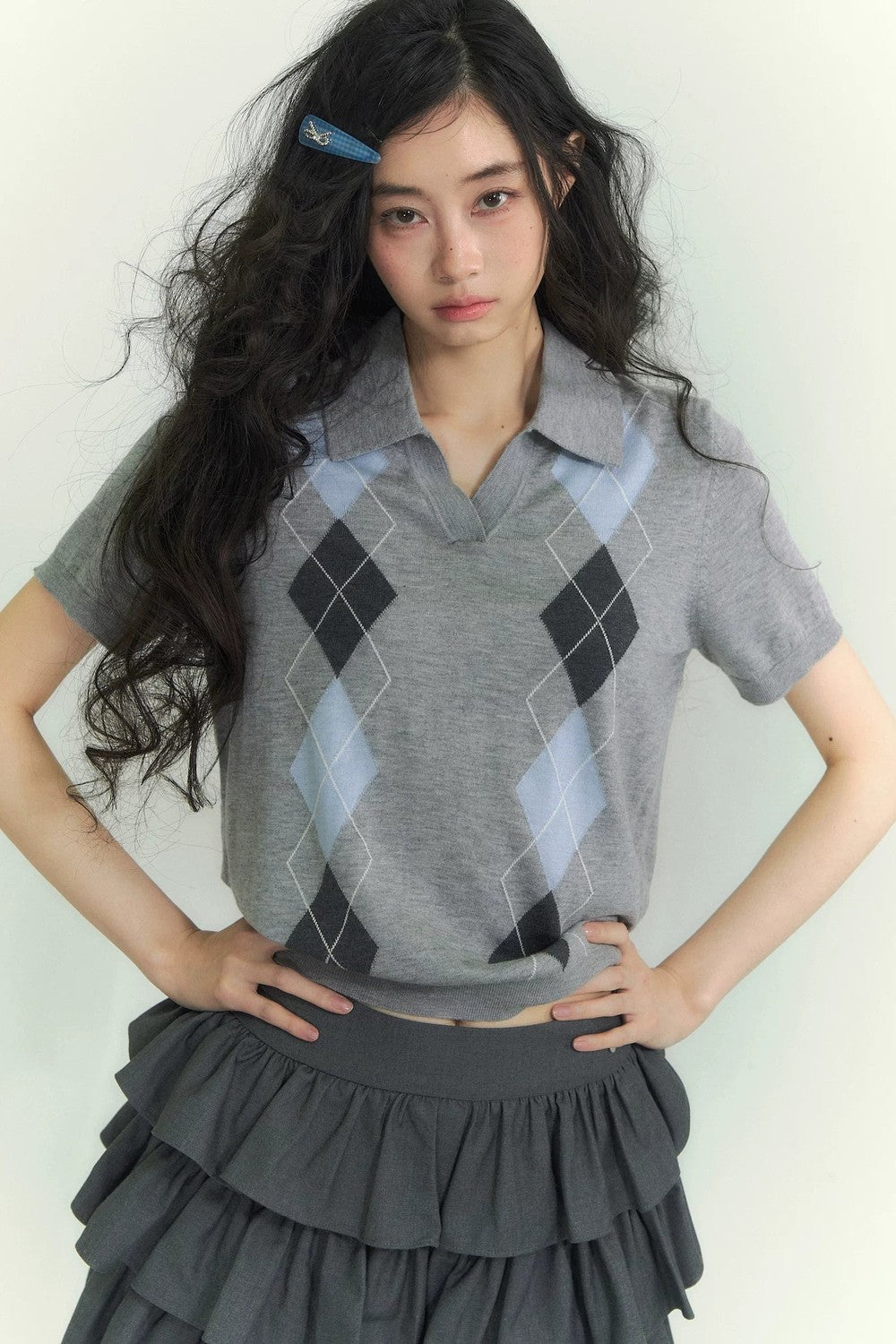 Diamond Color-Block Polo