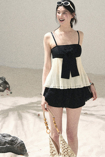 Off-Shoulder Mesh Camisole Top