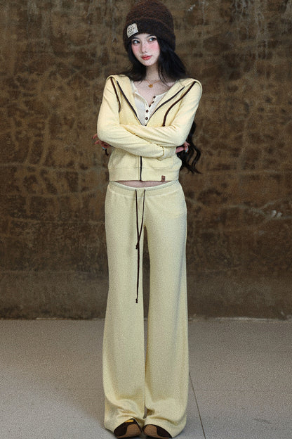 Solid Color Straight Sweatpants