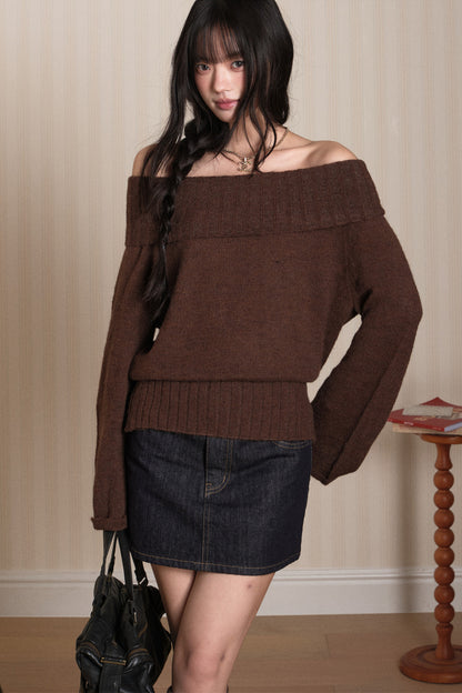 Off-Shoulder Knit Top