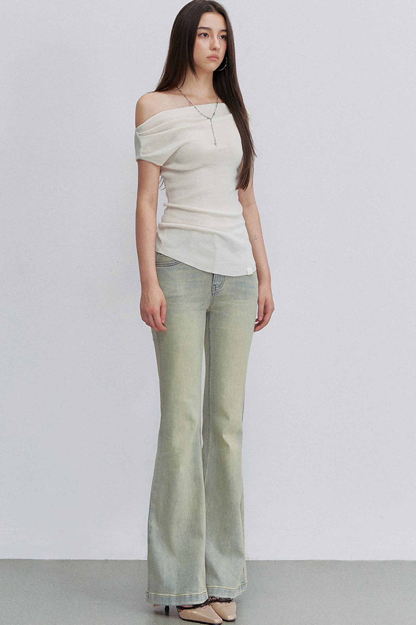 Asymmetrical Tencel Wool Top
