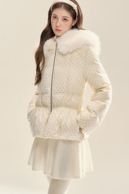 Warm Snow Polka Dot Jacket